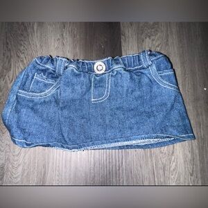 Build a Bear Workshop Cute Blue Denim Jean Skirt BABW